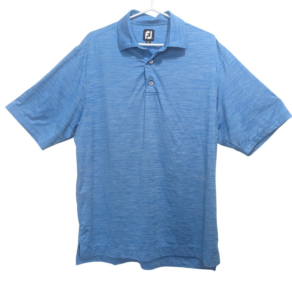 FootJoy Men's Large Golf‎ Polo Shirt Cotton Blend Blue Performance Country Club